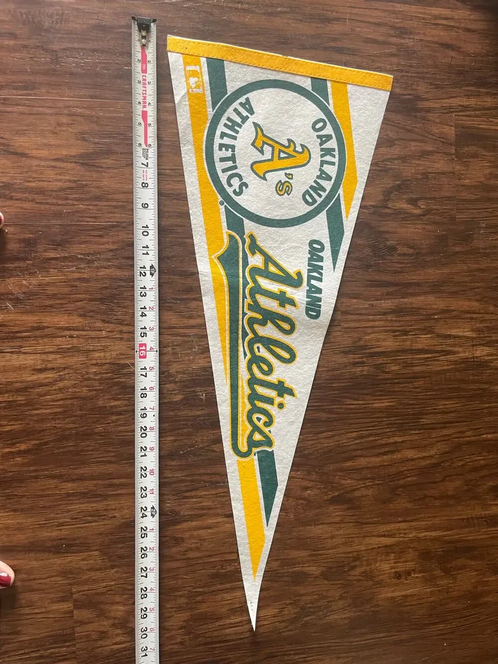 Vintage Oakland Athletics pennant banner